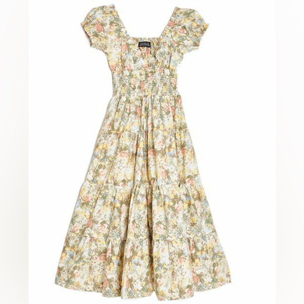 Danielle Bernstein floral poplin maxi dress